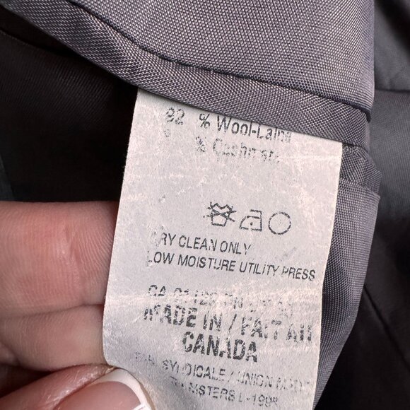 Chaps Ralph Lauren Blazer Mens 46L Wool Cashmere Sports Jacket Grey - Picture 3 of 7